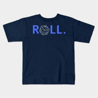 Roll. RPG Shirt Blue and White Kids T-Shirt